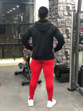 Imported Training Fleece Hoodies - Black and Red
