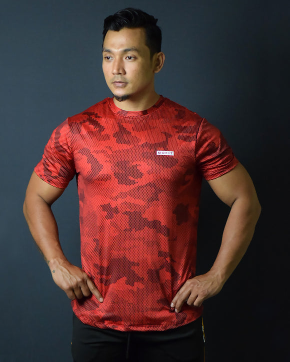 MOVERFIT Dotted T-shirt: Red