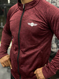MOVERFIT Imported Poly Fleece Tech Jacket - Burgundy (Only Jacket)