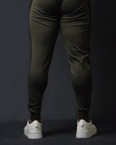 MOVERFIT Ankle Fit Training Jogger Pant : Olive Green with Black Strip