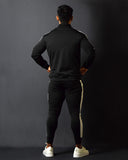 MOVRFIT Ankle & Slim Fit TrackSuit - Black & White(Premium Edition)