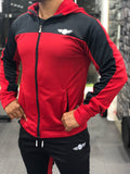 Imported Training Fleece Hoodies- Red and Black touch