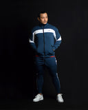 High Ankle & Slim Fit Tracksuit- Airforce Blue (Premium Edition)