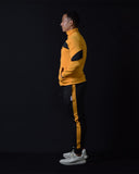 High Ankle & Slim Fit TrackSuit - Alphonso Yellow with Black Stripes