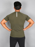 MOF 4 way ultra dry fit Olive Green Tshirt - mof-wear