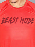 MOF ATHLEISURE TSHIRT - RED with Beast Mode print - mof-wear