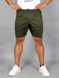MOF Advance Gym Shorts - Milange Olive Green - mof-wear