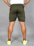 MOF Advance Gym Shorts - Milange Olive Green - mof-wear